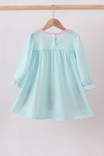 Blue character embroidery ruffle dress - ARIA KIDS