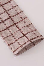 Brown plaid top - ARIA KIDS