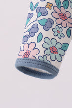 Blue floral blessed embroidery gown - ARIA KIDS