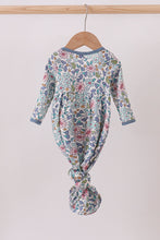 Blue floral blessed embroidery gown - ARIA KIDS