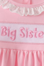 Pink big sister embroidery ruffle pants set - ARIA KIDS