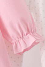 Pink big sister embroidery ruffle pants set - ARIA KIDS