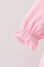 Pink Lil sister embroidery ruffle bubble - ARIA KIDS
