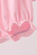 Pink Lil sister embroidery ruffle bubble - ARIA KIDS
