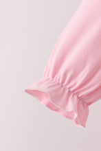Pink Lil sister embroidery ruffle bloomer set - ARIA KIDS