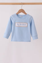 Blue big brother embroidery top - ARIA KIDS