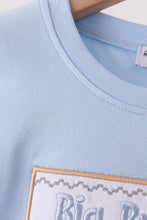 Blue big brother embroidery top - ARIA KIDS