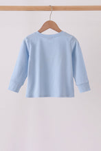 Blue big brother embroidery top - ARIA KIDS