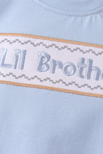 Blue Lil brother embroidery bubble - ARIA KIDS