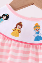 Pink Stripe Princess Embroidery Bubble - ARIA KIDS