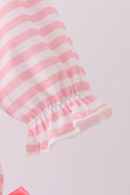 Pink Stripe Princess Embroidery Bubble - ARIA KIDS