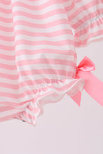 Pink Stripe Princess Embroidery Bubble - ARIA KIDS