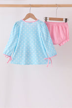 Blue Milk Santa Cookies Ruffle Bloomer Set