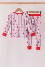Blue santa claus bamboo pajama set