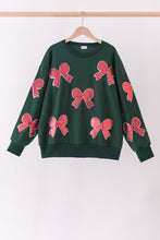 Forest bow sequin mom&me top
