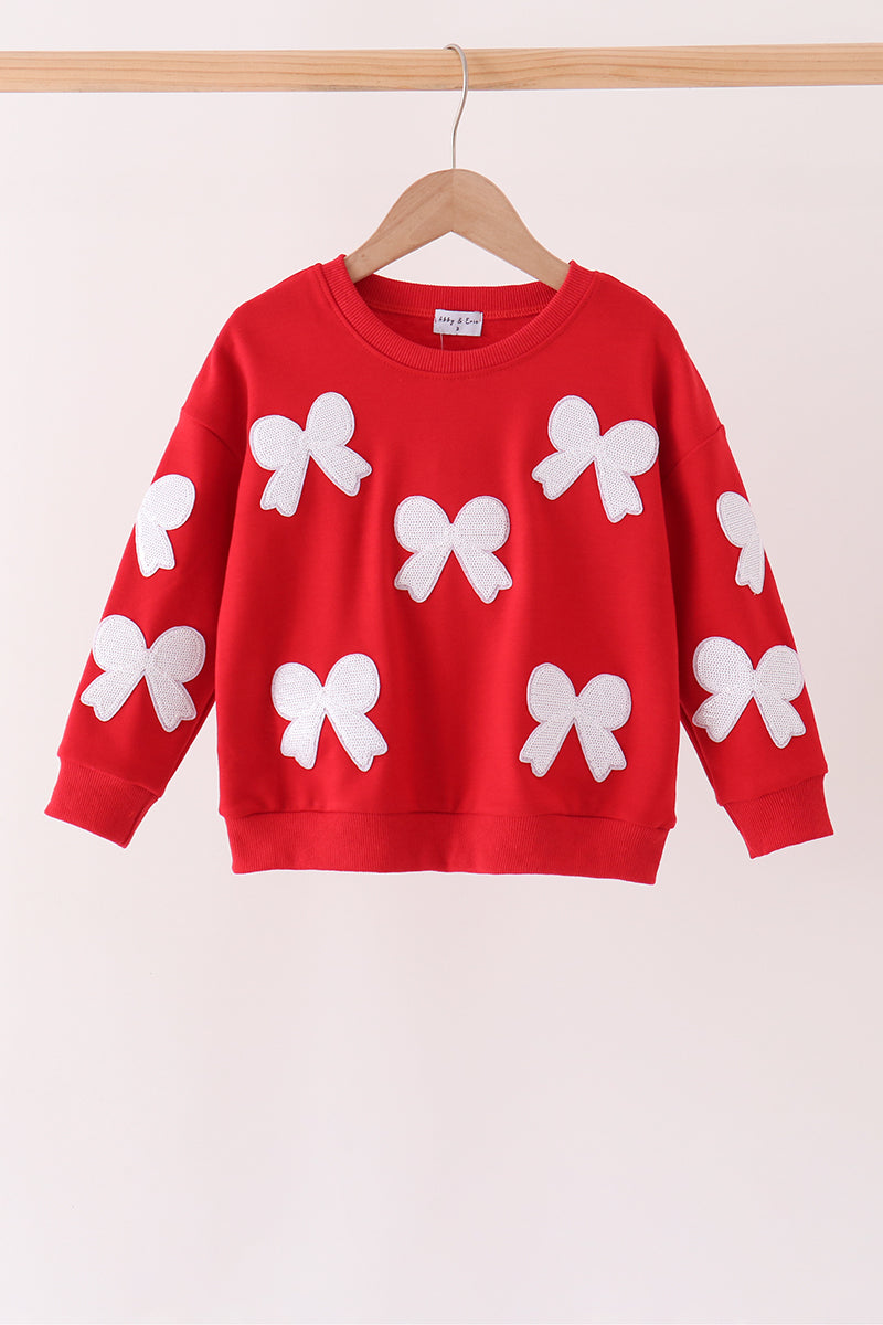 Red bow sequin mom&me top - ARIA KIDS