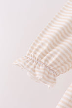 Cream turkey pumpkin embroidery ruffle dress