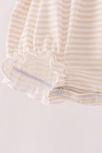 Cream turkey pumpkin embroidery bow bubble - ARIA KIDS