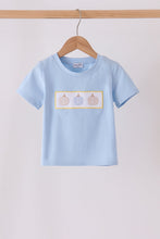 Blue pumpkin embroidery top - ARIA KIDS