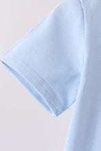 Blue pumpkin embroidery top - ARIA KIDS