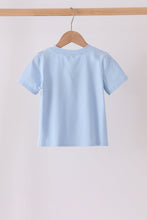 Blue pumpkin embroidery top - ARIA KIDS