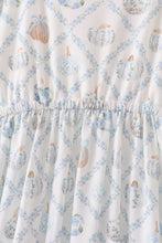 Blue pumpkin ruffle mom dress - ARIA KIDS