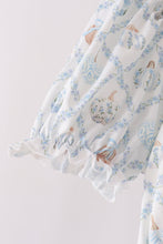 Blue pumpkin ruffle mom dress - ARIA KIDS
