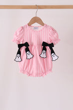 Pink ghost applique stripe bubble - ARIA KIDS