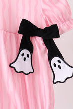 Pink ghost applique stripe bubble - ARIA KIDS