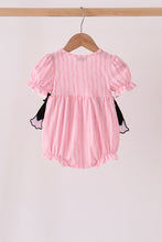 Pink ghost applique stripe bubble - ARIA KIDS