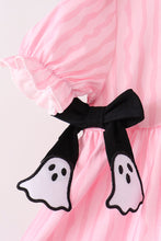 Pink ghost applique stripe bloomer set - ARIA KIDS