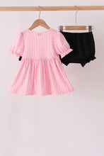 Pink ghost applique stripe bloomer set - ARIA KIDS