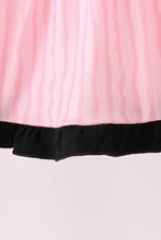 Pink ghost applique stripe dress - ARIA KIDS