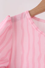 Pink ghost applique stripe dress - ARIA KIDS