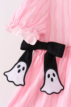 Pink ghost applique stripe pants set - ARIA KIDS