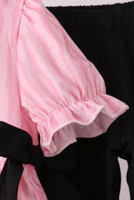 Pink ghost applique stripe pants set - ARIA KIDS