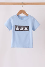 Blue ghost embroidery top - ARIA KIDS