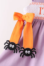 Purple spider smocked ruffle bloomer set - ARIA KIDS