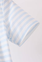 Blue stripe spider embroidery top - ARIA KIDS