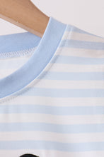 Blue stripe spider embroidery top - ARIA KIDS
