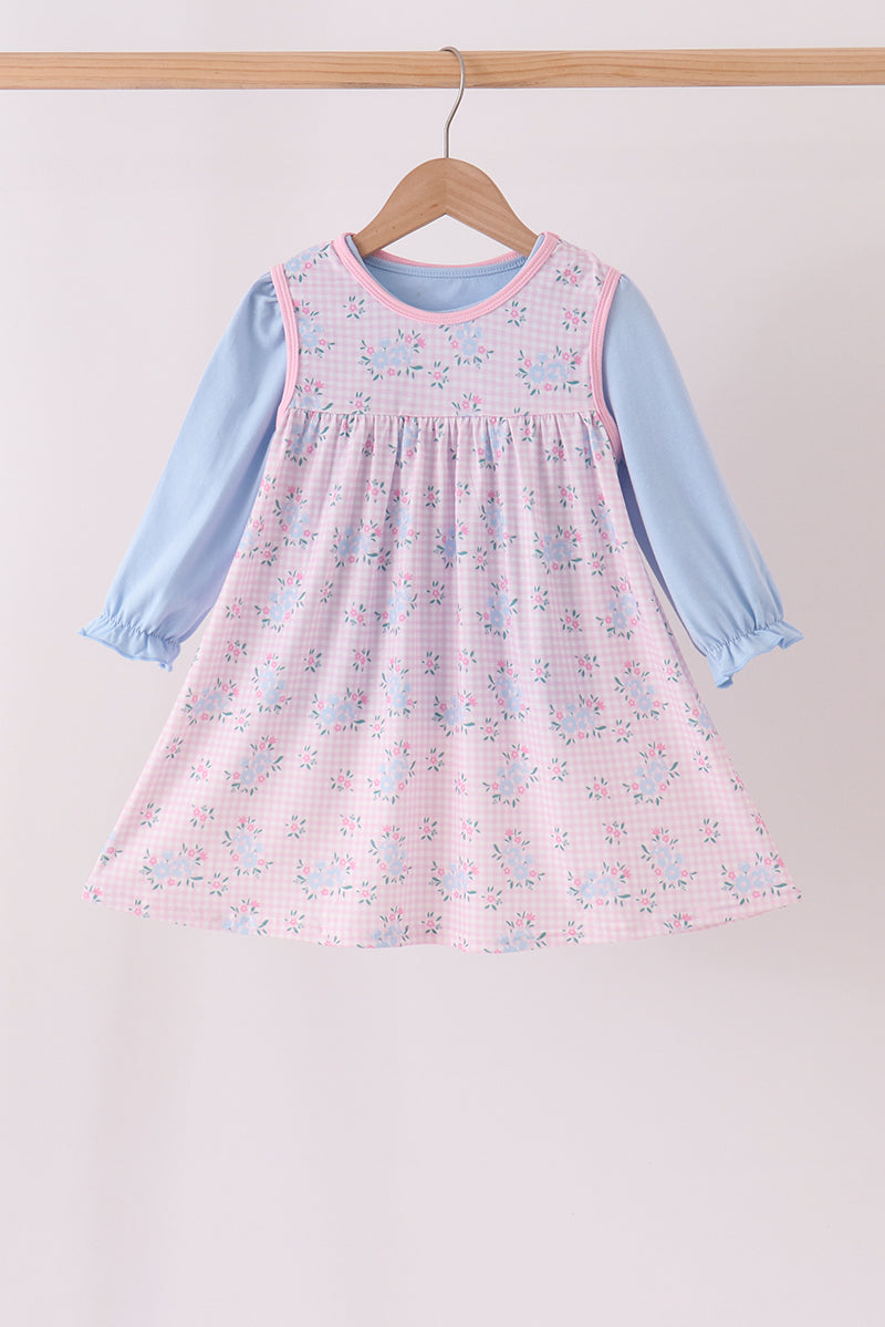 Pink floral bow 2pc set - ARIA KIDS