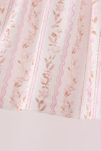 Pink floral turkey embroidery ruffle pants set - ARIA KIDS