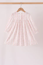 Pink floral turkey embroidery ruffle dress - ARIA KIDS