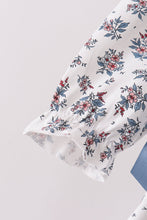 Teal floral smocked bow dress - ARIA KIDS