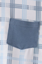 Blue plaid pocket top - ARIA KIDS