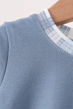 Blue plaid pocket bubble - ARIA KIDS