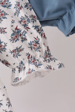 Teal floral smocked bloomer set - ARIA KIDS