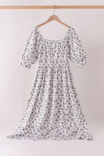 Teal floral mom dress - ARIA KIDS