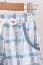 Blue plaid jogger set - ARIA KIDS