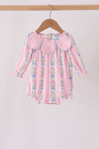 Pink Pearl Bow Floral Bubble - ARIA KIDS
